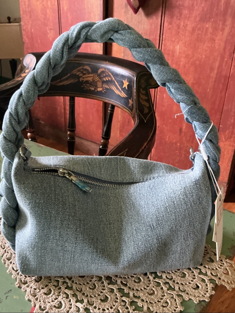 Urban Expressions Denim Braided Purse - NWT